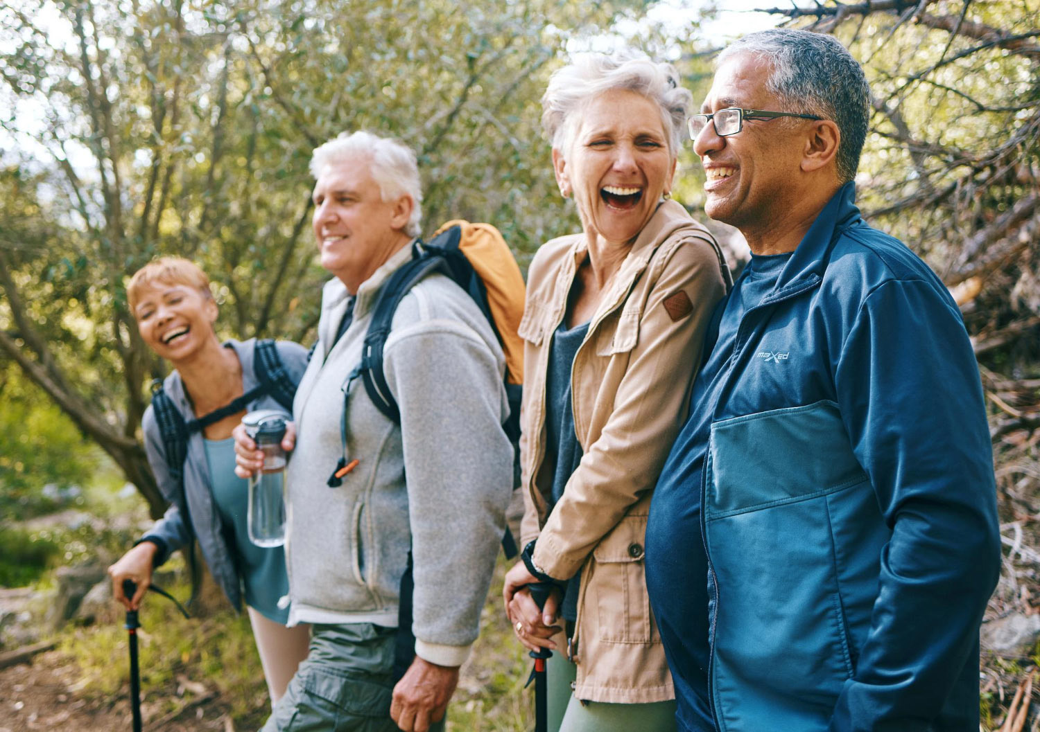 Older adults enjoying time outdoors together